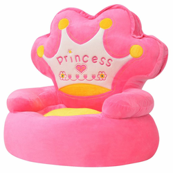 vidaXL Plišana Dječja Fotelja Princeza Ružičasta