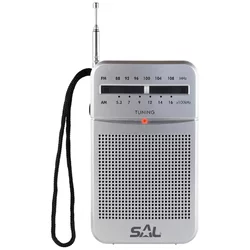 SAL Radio prijemnik RPC 4, džepni, AM / FM, sivi
