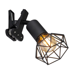Globo 54802SK - Zidna lampa sa stezaljkom XARA I 1xE14/40W/230V crna