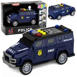 LEAN TOYS Vozilo SWAT enote, modro, s lučmi in zvoki