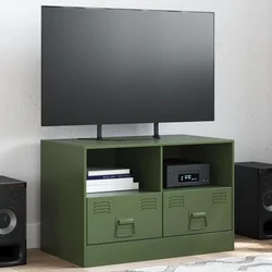 TV ormarić maslinasti 67 x 39 x 44 cm čelični Zelena