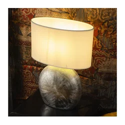ONLI - Stona lampa CERAMICA 1xE27/15W/230V 51 cm srebrna/bela
