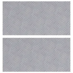 Stepenica Pravokutni 2 pcs Srebrno 50 x 25 cm Aluminij