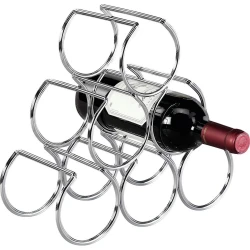 Polica Za Vino Wein, Srebrna, Za 6 Boca
