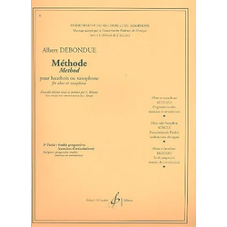 DEBONDUE:METHODO FOR OBOE OR SAXOPHONE VOL.3 ETUDES PROGRESIVES