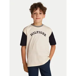 Tommy Hilfiger Majica Monotype Graphic KB0KB09360 Bež Regular Fit