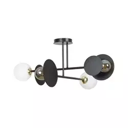 Luster na štapu MINERVA 2xE27/15W + 2xE14/10W/230V crna