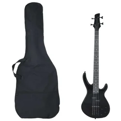 Električna bas gitara za početnike s torbom crna 4/4 46 