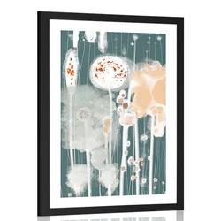 Plakat s paspartujem edinstvena oblika dreves - 20x30 silver