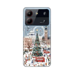 Silikonska maska za ZTE Blade A54, Christmas Town