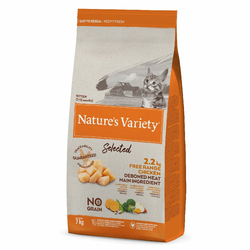 NATURES VARIETY Suva hrana sa ukusom piletine za mačiće Selected 7kg