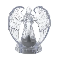 LED sveča angel 10,7x11,1cm transparentna 80988