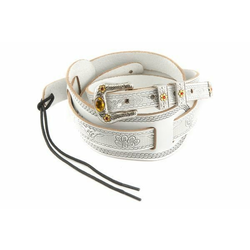Gretsch Vintage Tooled Leather Guitar Strap White