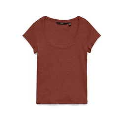 VERO MODA Majica VMCHLOE rjasto rjava