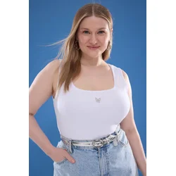 Trendyol Curve Ženska majica Tbbss25Cv00008, Bela