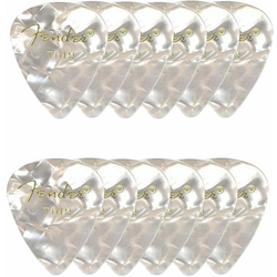 Fender Shape Premium Picks White Thin 12 Pack