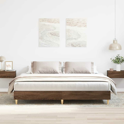 vidaXL Posteljni okvir brez vzmetnice 200x200 cm inženirski les