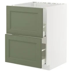 METOD / MAXIMERA Pod.element sudop. i 2front/2fioke, bela/Axstad sivozelena, 60x60 cm