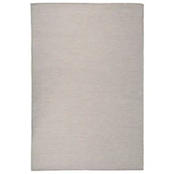 Vanjski tepih ravnog tkanja 120 x 170 cm svijetlo sivi