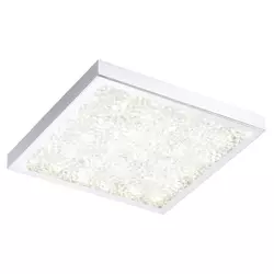 Eglo Cardito plafonjera/1, led, 16w, 320x320, 1700lm, hrom/kristal
