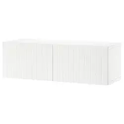 BESTA Spojene police i vrata, bela/Sutterviken bela, 120x42x38 cm