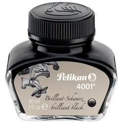 Tinta za nalivpero bočica 30ml trajno 4001 Pelikan 301051 crna
