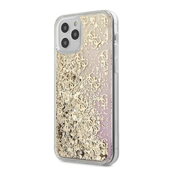 Maska Guess Faceplate Liquid Glint za iPhone 12 mini, Zlatna