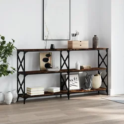 Konzolni stol boja hrasta 156 x 28 x 80,5 cm konstruirano drvo
