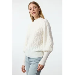 Trendyol Ecru Soft Textured Hair Knitted Sweater