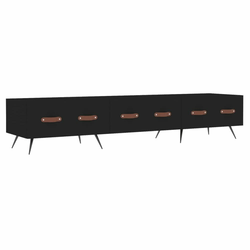 TV ormarić crni 150 x 36 x 30 cm od konstruiranog drva