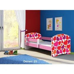 Deciji krevet ACMA II 180x80 + dusek 6 cm PINK25