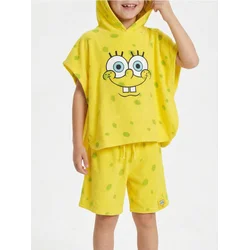 Sinsay - Komplet dukserice i šortsa SpongeBob - svetlo žuta