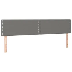 Vidaxl Posteljno vzglavje temno siva 180x5x78/88 cm blago