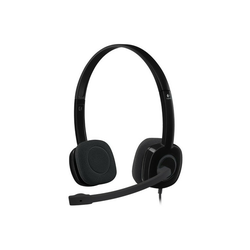 LOGITECH H151 Corded Stereo Headset - BLACK - 3 5 MM