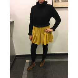 Pulover Crop črn