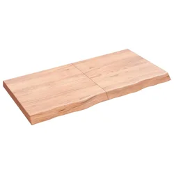Kupaonska radna ploča svjetlosmeđa 120x60x(2-6) cm masivno drvo