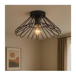 ONLI - Plafonska svetiljka DUCCIO 1xE27/22W/230V prečnik 60 cm crna