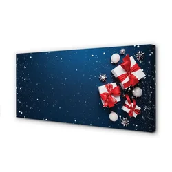 tulup.si Slika na platnu Darila baubles sneg 125x50 cm