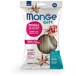 Monge Dental Puppy and Junior Poslastica za štence srednjih i većih rasa, Svinjetina sa đavoljom kandžom, 210g