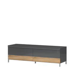 JELA TV STO TV150-2F/ON - kolekcija Onyx - Antracit HG lak/Pacifik orah lak - 152x46x45 cm