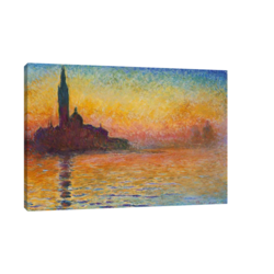 Canvas Slika na platnu Sunset In Venice-Claude Monet, Bez rama, 150 x 100 cm