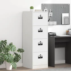 Kabinet za datoteke s ladicama 2 pcs Bijelo 44 x 50 x 139 cm