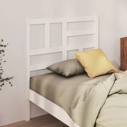 Vidaxl Posteljno vzglavje belo 96x4x104 cm trdna borovina