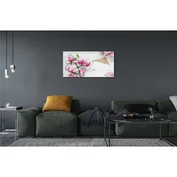 tulup.si Steklena slika Magnolia plošče 120x60 cm 4 obešalnika