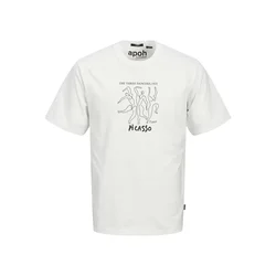 JACK & JONES Majica Picasso črna / bela