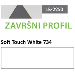 Profil Zidni MDF Završni LB-2250-B Soft Touch White (734) 2800x115x12mm ( 026-123 )