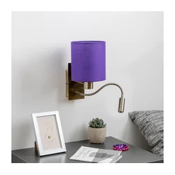 Brilagi - LED zidna lampa NUBILA 1xE27/25W/230V + LED/3W mesing/ljubičasta