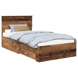 Vidaxl Konstrukcija postelje Star les 100 x 200 cm Konstruiran les