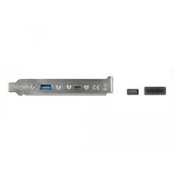 DeLOCK Slot Bracket with 1xUSB Type-C and 1xUSB Type-A Port cavo USB 0,5 m 3.2 Gen 2 (3.1 Gen 2) USB C USB A Nero
