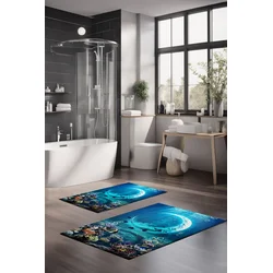Lessentiel Maison Set prostirki za kupatilo CT-5372, 2 Komada, Plava